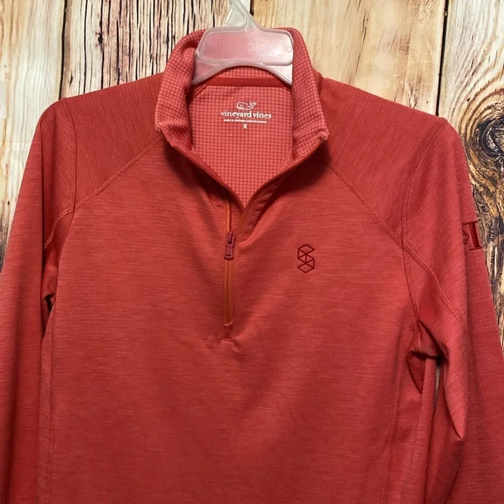 Women's Vineyard Vines Jacket Sz Small Corral Long Sleeves Quarter Zip Pullover